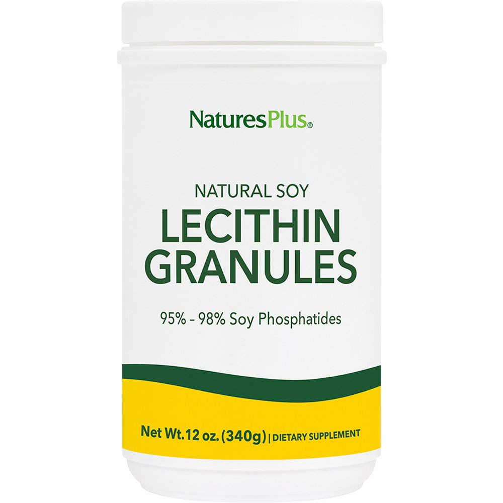 Natures Plus Natures Plus Soy Lecithin Granules Συμπλήρωμα Διατροφής Λεκιθίνης Σόγιας σε Κόκκους για Μεταβολισμό του Λίπους Έλεγχο του Βάρους & της Χοληστερίνης 340g