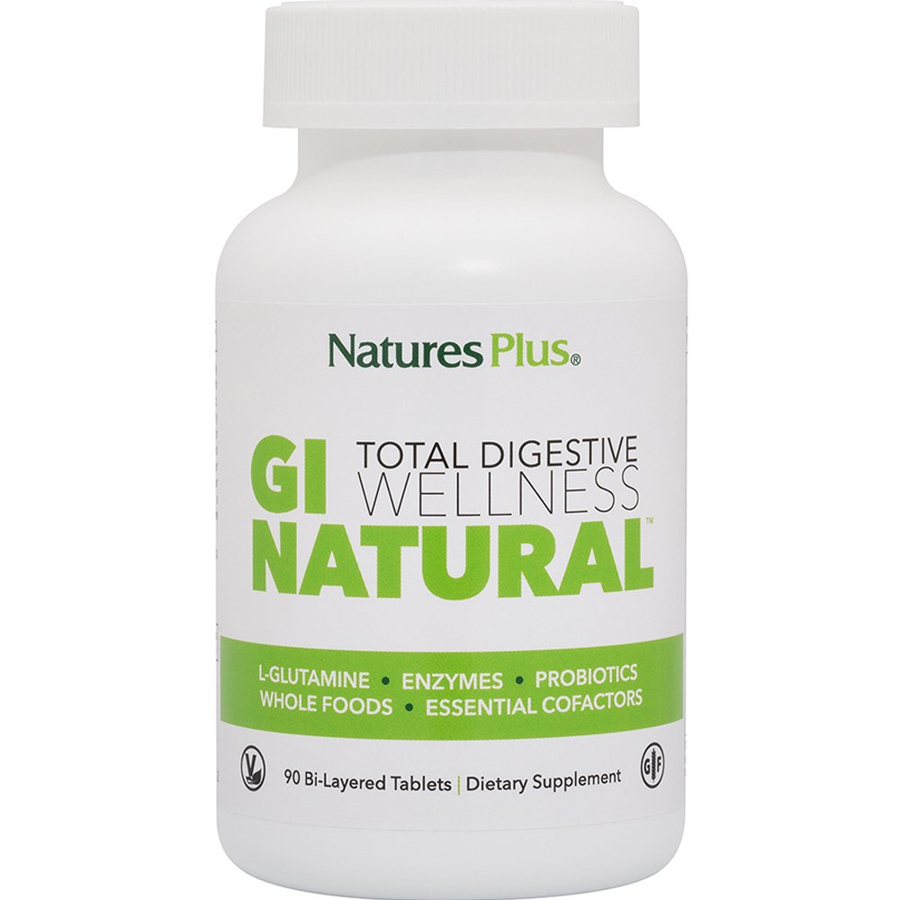 Natures Plus Natures Plus Gi Natural Total Digestive Wellness Συμπλήρωμα Διατροφής Προβιοτικών, Πρεβιοτικών & Ενζύμων για την Καλή Λειτουργία του Γαστρεντερικού Συστήματος & Ενίσχυση της Λειτουργίας της Πέψης 90tabs