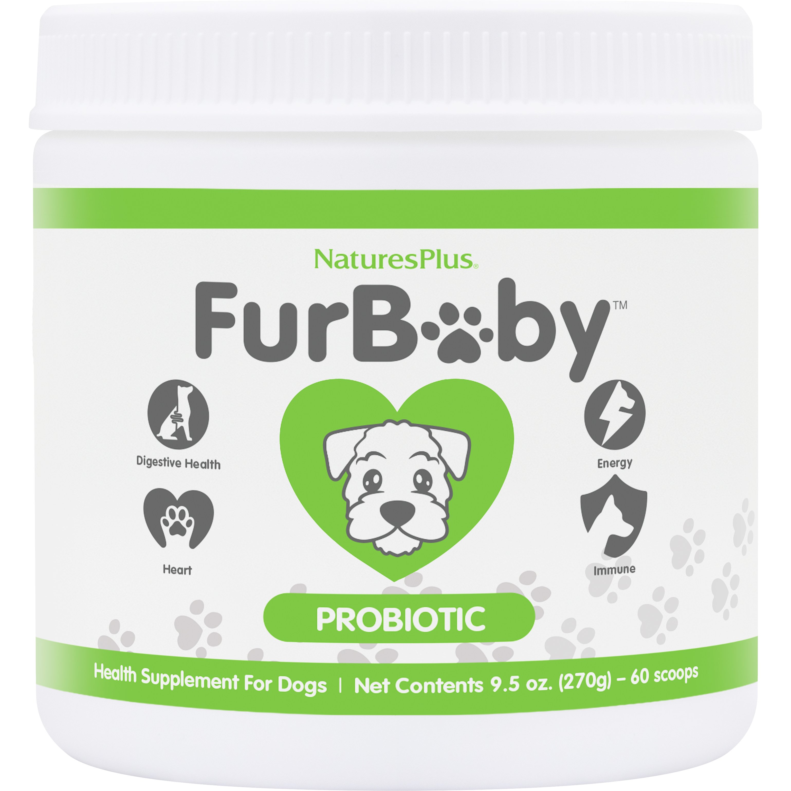 Natures Plus Natures Plus FurBaby Probiotic for Dogs Συμπλήρωμα Διατροφής για Σκύλους με Προβιοτικά για την Καλή Λειτουργία του Γαστρεντερικού & Ανοσοποιητικού Συστήματος 270g