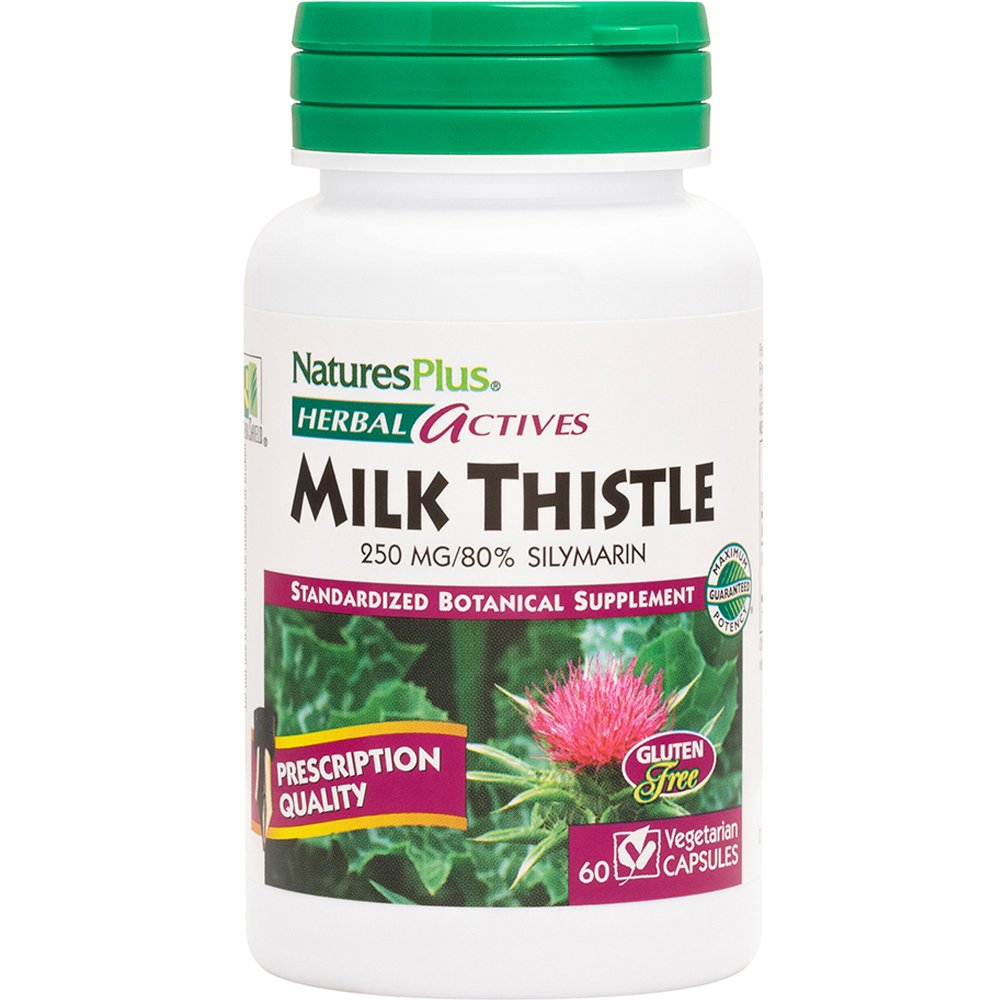 Natures Plus Natures Plus Milk Thistle 250mg Συμπλήρωμα Διατροφής Εκχυλίσματος Γαϊδουράγκαθου για την Προστασία του Ήπατος με Αντιφλεγμονώδεις & Αντιοξειδωτικές Ιδιότητες 60caps