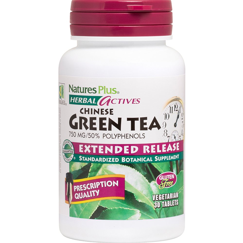 Natures Plus Chinese Green Tea 750mg Extended Release Συμπλήρωμα Διατροφής Εκχυλίσματος Κινέζικου Πράσινου Τσαγιού Παρατεταμένης Αποδέσμευσης με Ισχυρές Αντιοξειδωτικές Ιδιότητες για Έλεγχο του Βάρους 30tabs φωτογραφία