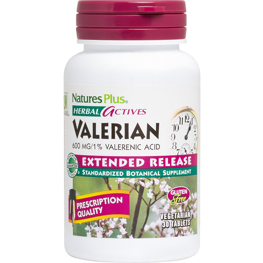 Natures Plus Natures Plus Valerian 600mg Συμπλήρωμα Διατροφής Συμπυκνωμένου Εκχυλίσματος Βαλεριάνας Παρατεταμένης Αποδέσμευσης με Χαλαρωτικές & Ηρεμιστικές Ιδιότητες για Ποιοτικότερο Ύπνο 30tabs