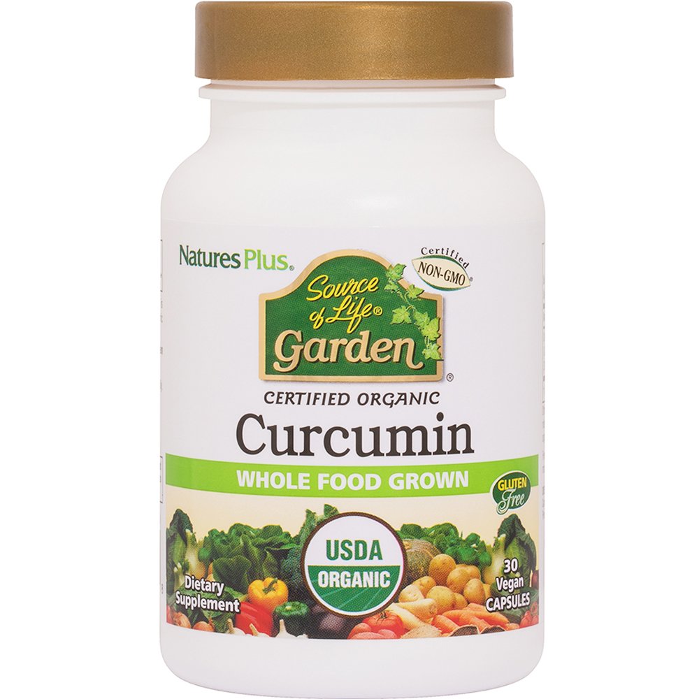 Natures Plus Natures Plus Source of Life Garden Curcumin Συμπλήρωμα Διατροφής Εκχυλίσματος Βιολογικού Κουρκουμά με Ισχυρές Αντιφλεγμονώδεις Ιδιότητες για την Καλή Υγεία της Καρδιάς & των Αρθρώσεων 30veg.caps