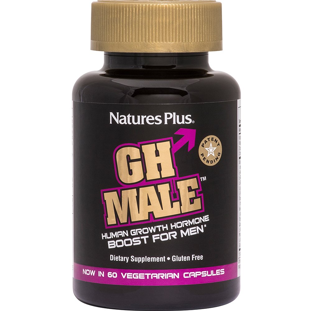 Natures Plus Natures Plus GH Male Boost for Men Συμπλήρωμα Διατροφής Βιταμινών, Μετάλλων, Βοτάνων & Αμινοξέων που Συμβάλει στη Διέγερση & Παραγωγή Αυξητικής Ορμόνης στους Άνδρες 60veg.caps