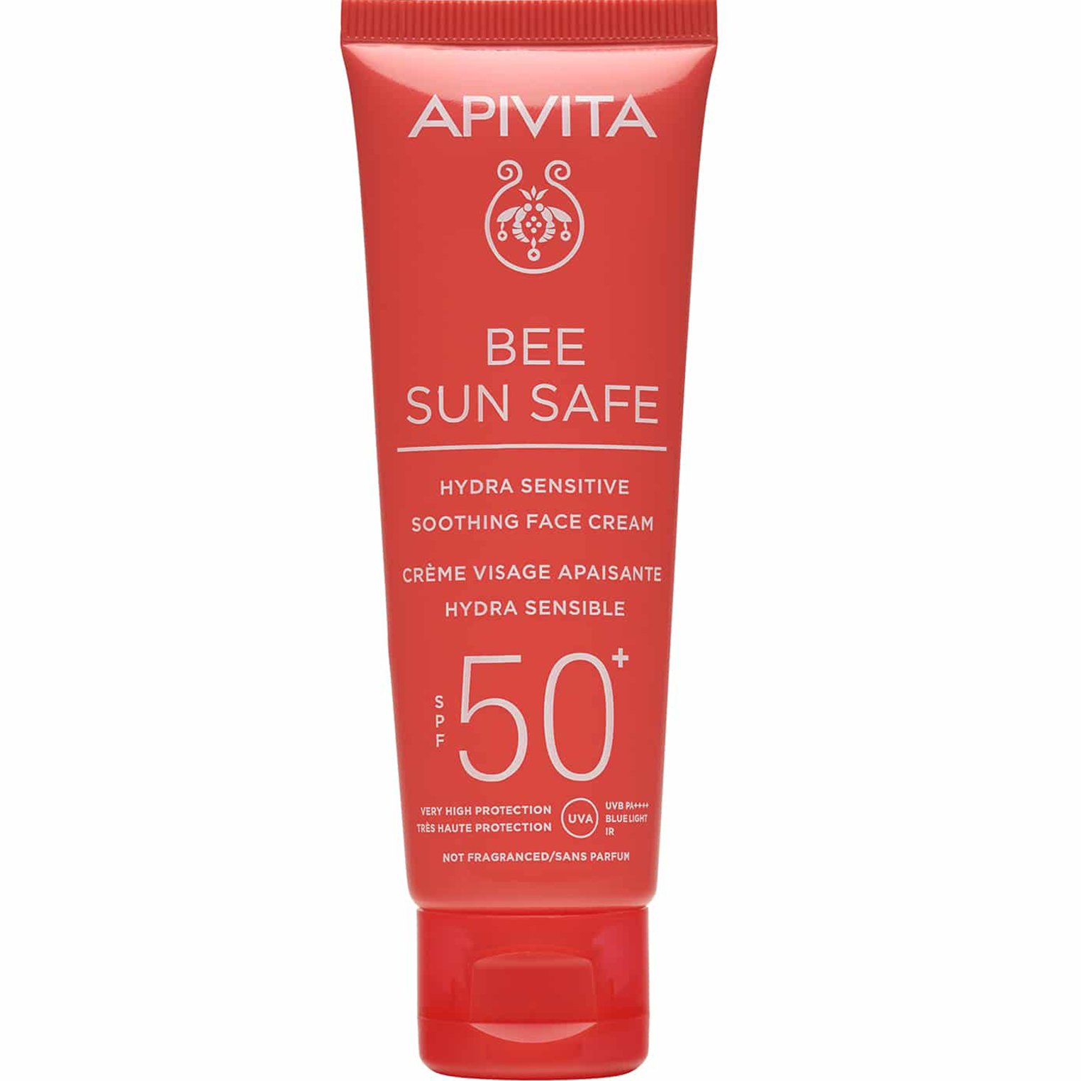 Apivita Apivita Bee Sun Safe Hydra Sensitive Soothing Face Cream Spf50+ Light Texture Καταπραϋντική Κρέμα Προσώπου Ελαφριάς Υφής, Πολύ Υψηλής Αντηλιακής Προστασίας για Ευαίσθητες Επιδερμίδες με Χαμομήλι & Πρόπολη 50ml