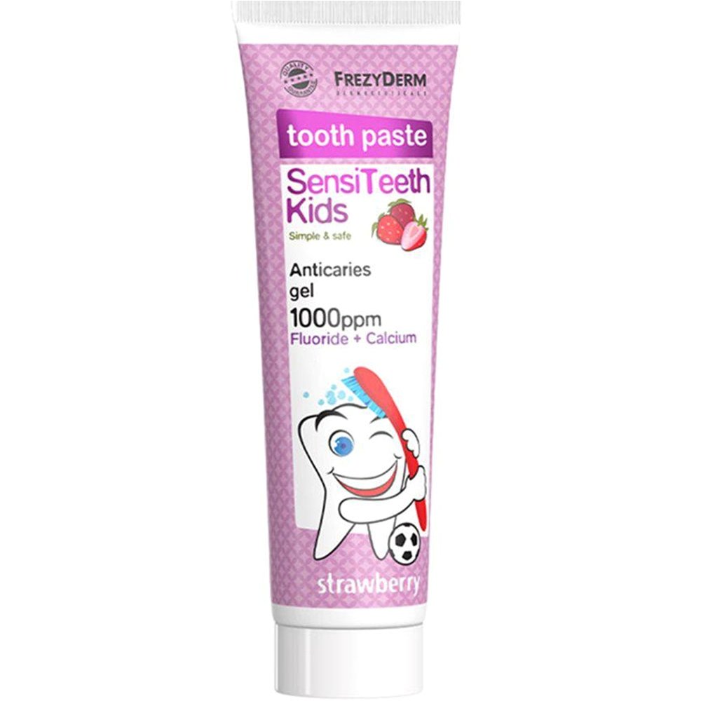 Frezyderm Frezyderm SensiTeeth Kids Tooth Paste 1.000ppm 6+ Years, Παιδική Οδοντόκρεμα Κατά της Τερηδόνας με Γεύση Φράουλα 50ml