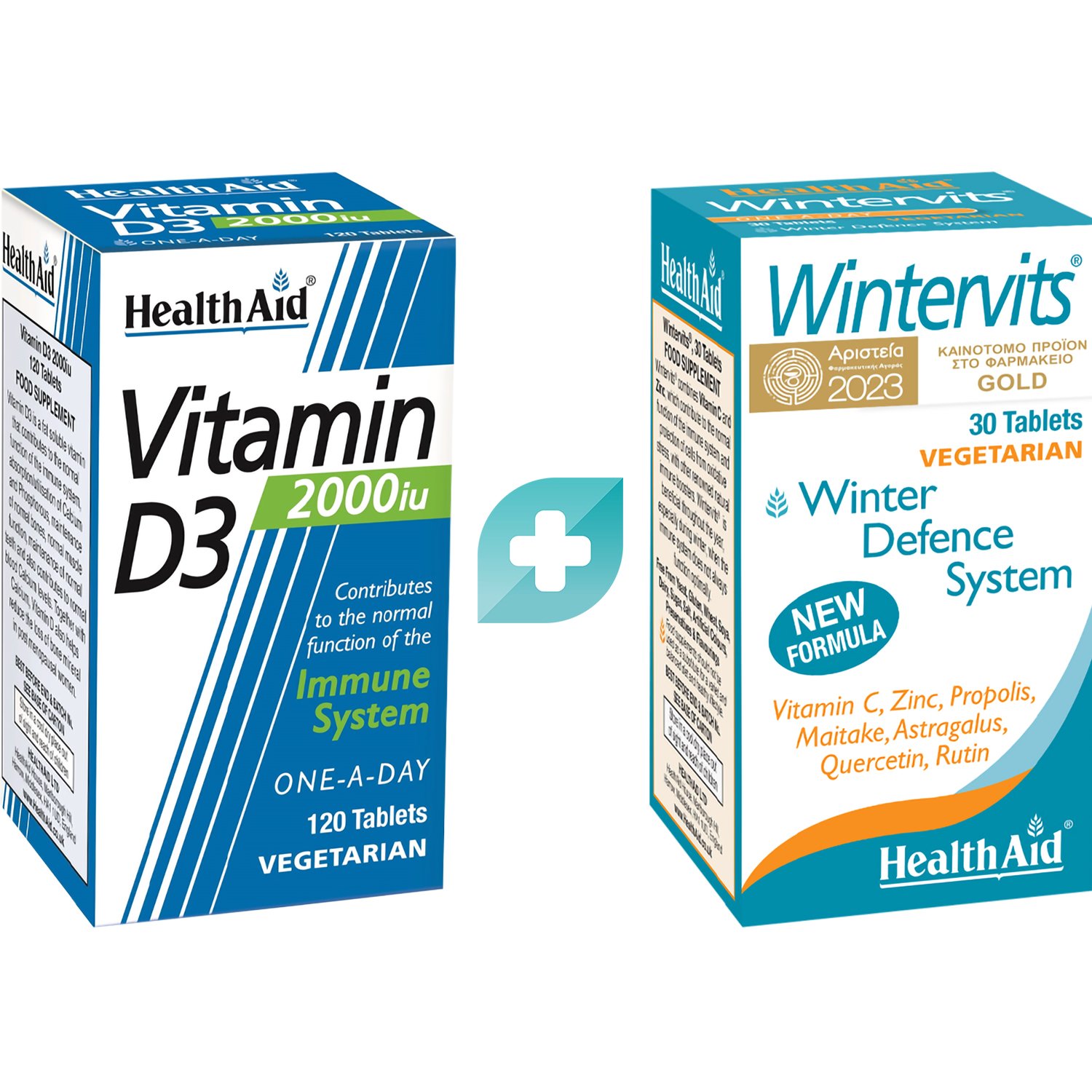 Health Aid Σετ Health Aid Vitamin D3 2000iu 120tabs & Wintervits 30tabs