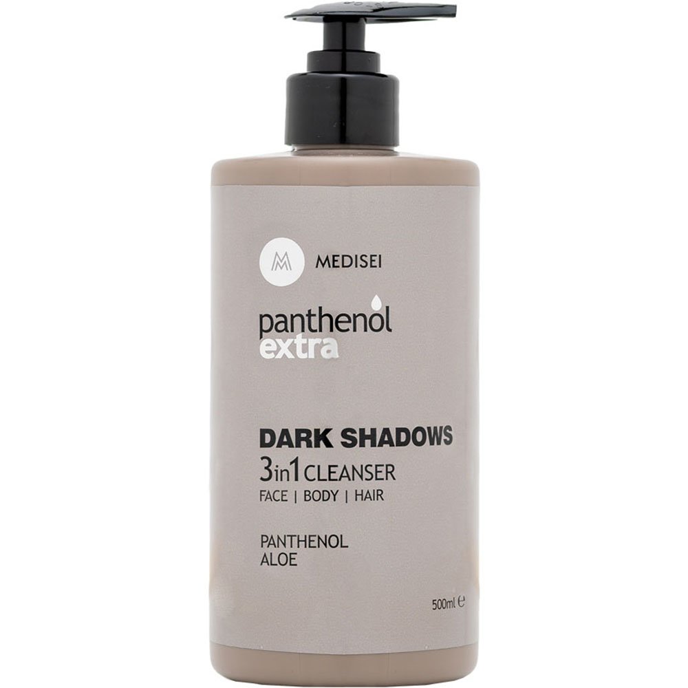 Medisei Medisei Panthenol Extra Dark Shadows 3in1 Cleanser Ανδρικό Αφρόλουτρο - Σαμπουάν για Πρόσωπο - Σώμα - Μαλλιά με Πικάντικα Αρώματα 500ml