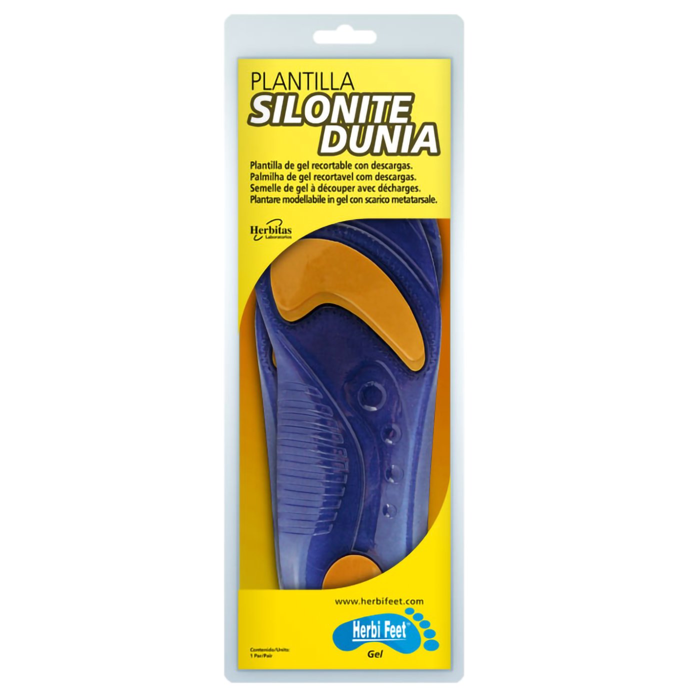 Herbi Feet Herbi Feet Silonite Dunia Insole Πάτοι Σιλικόνης Υψηλής Ποιότητας & Αντοχής 2 Τεμάχια - Small