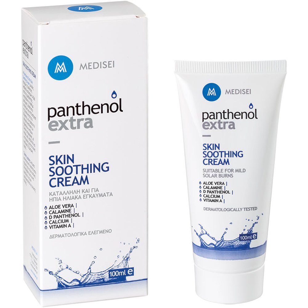 Medisei Medisei Panthenol Extra Skin Soothing Cream Κατάλληλη για την Αντιμετώπιση και των Ήπιων Ηλιακών ή Θερμικών Εγκαυμάτων 100ml