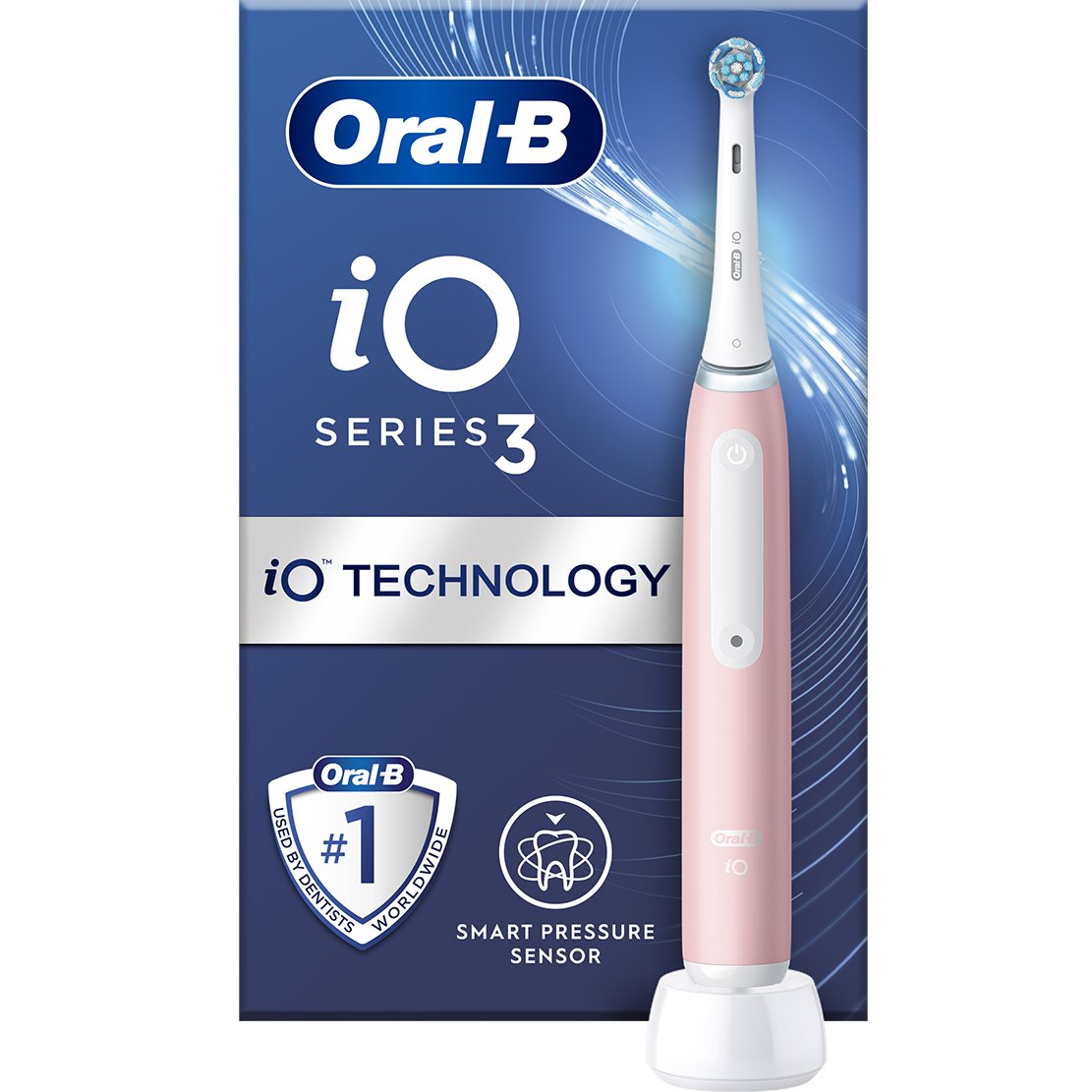 Oral-B Oral-B iO 3 Pink Electric Toothbrush Ηλεκτρική Οδοντόβουρτσα με Αισθητήρα Πίεσης για Προστασία των Ούλων 1 Τεμάχιο