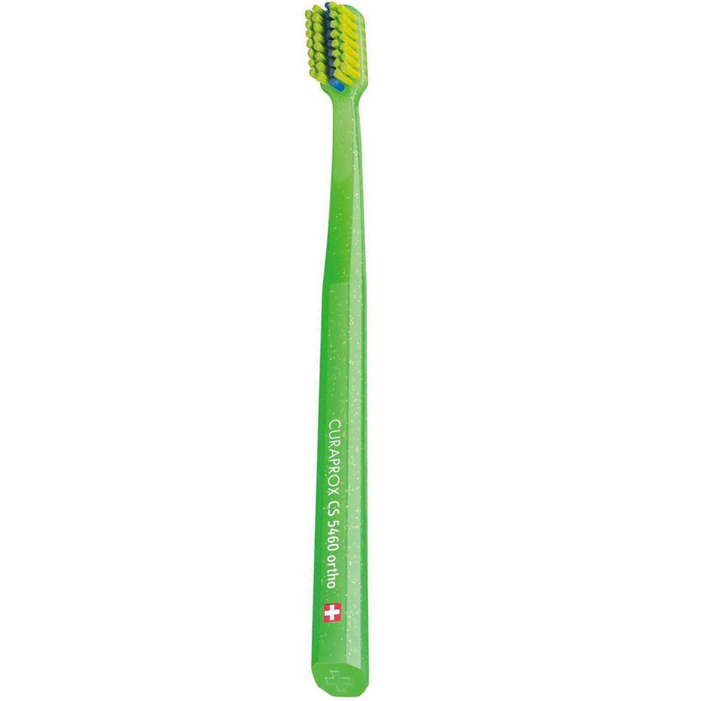 Curaprox CS 5460 Ortho Ultra Soft Toothbrush Πράσινο – Λαχανί Πολύ Μαλακή Οδοντόβουρτσα Κατάλληλη για Καθαρισμό Ορθοδοντικών Μηχανισμών 1 Τεμάχιο