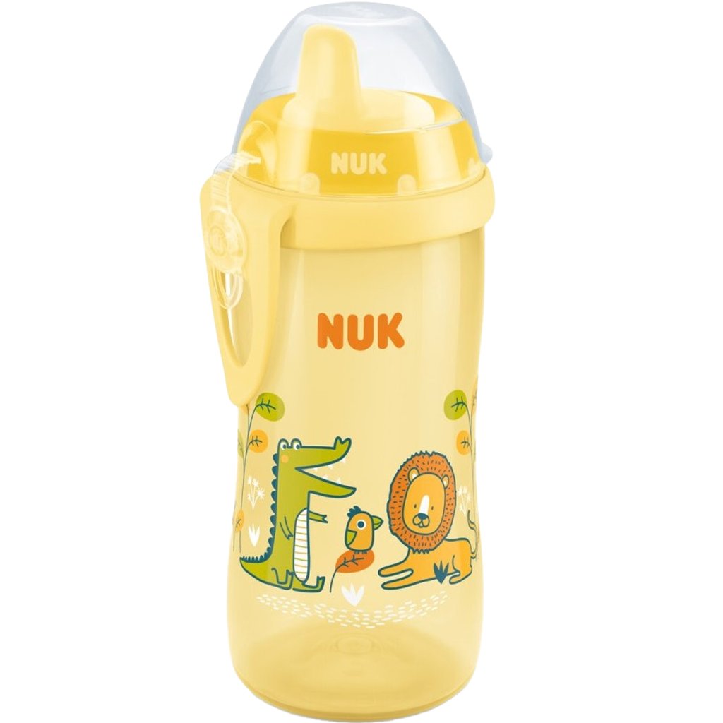 Nuk Nuk First Choice Kiddy Cup 12m+ Κίτρινο Παγουράκι Πολυπροπυλενίου με Ρύγχος & Προστατευτικό Καπάκι 300ml, Κωδ 10.751.084