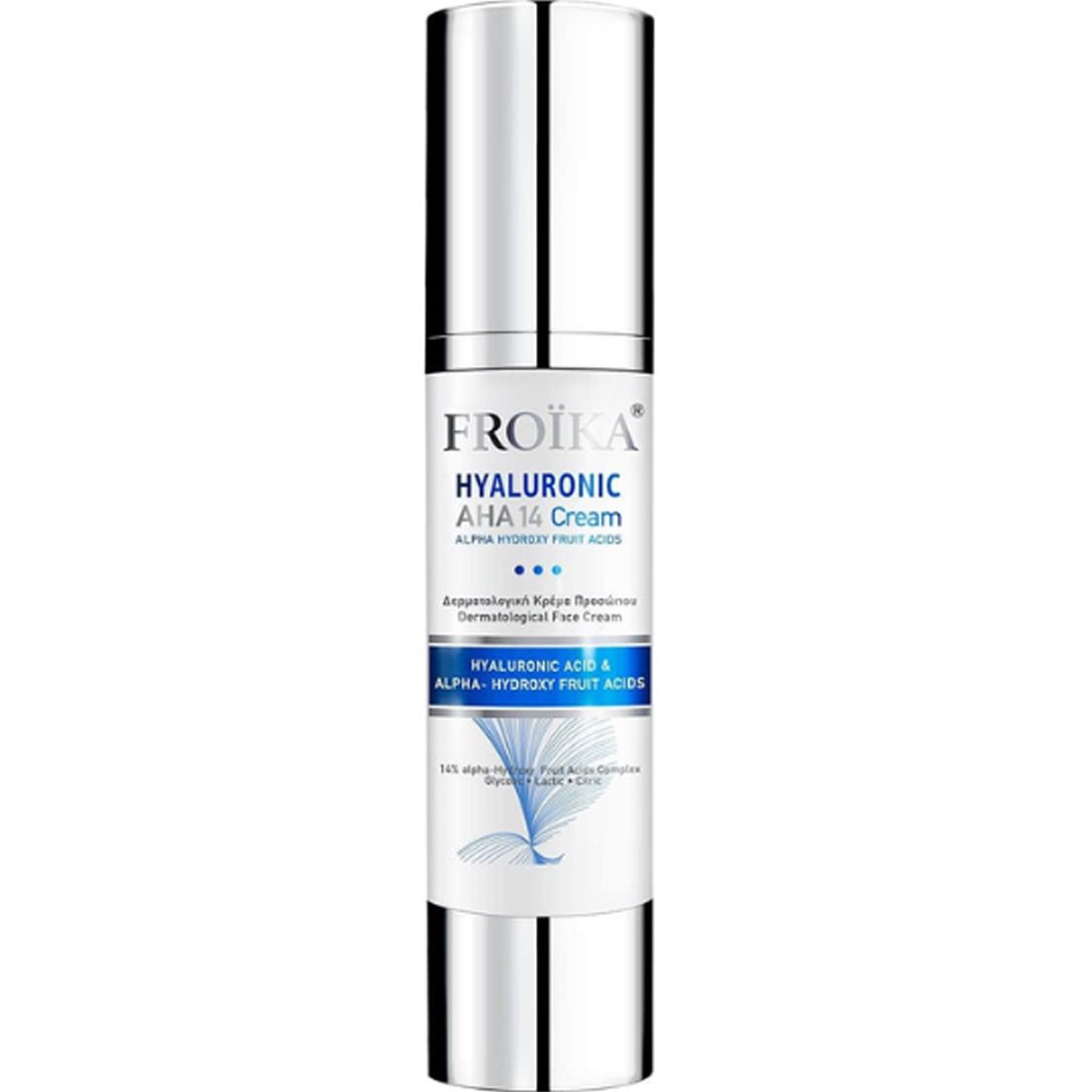 Froika Froika Hyaluronic AHA-14 Cream Δερματολογική Κρέμα Προσώπου που Απομακρύνει τα Νεκρά Κύτταρα, για Λάμψη και Υγιή Όψη 50ml