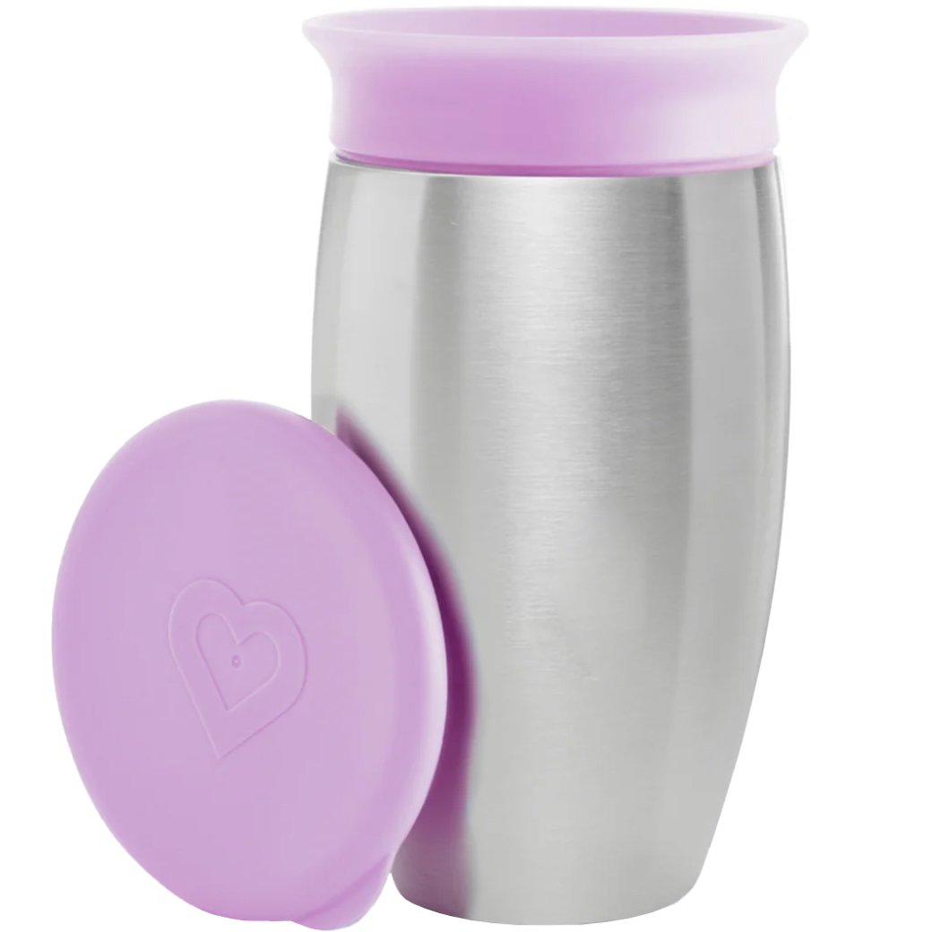 Munchkin Munchkin Miracle 360 Stainless Steel Cup 12m+ Παιδικό Ανοξείδωτο Κύπελλο - Θερμός 296ml - Λιλά