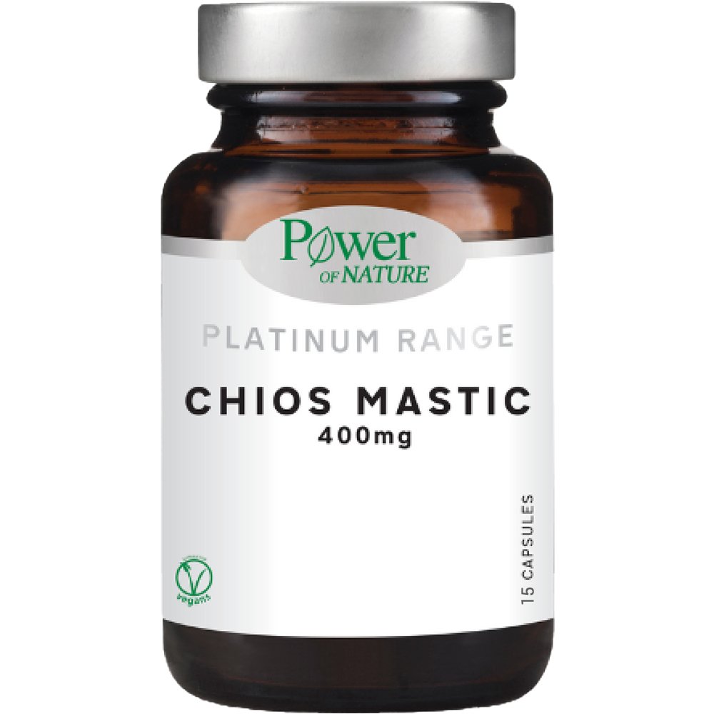 Power Health Power Health Platinum Range Chios Mastic 400mg Συμπλήρωμα Διατροφής με Μαστίχα Χίου για την Καλή Υγεία του Οργανισμού 15caps