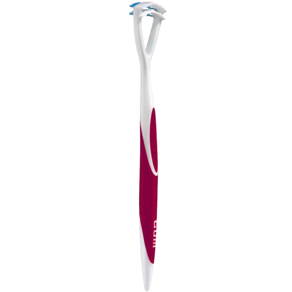 Gum Gum Tongue Cleaner Double Blade Κόκκινος Καθαριστής Γλώσσας με Διπλή Δράση 1 Τεμάχιο, Κωδ 760