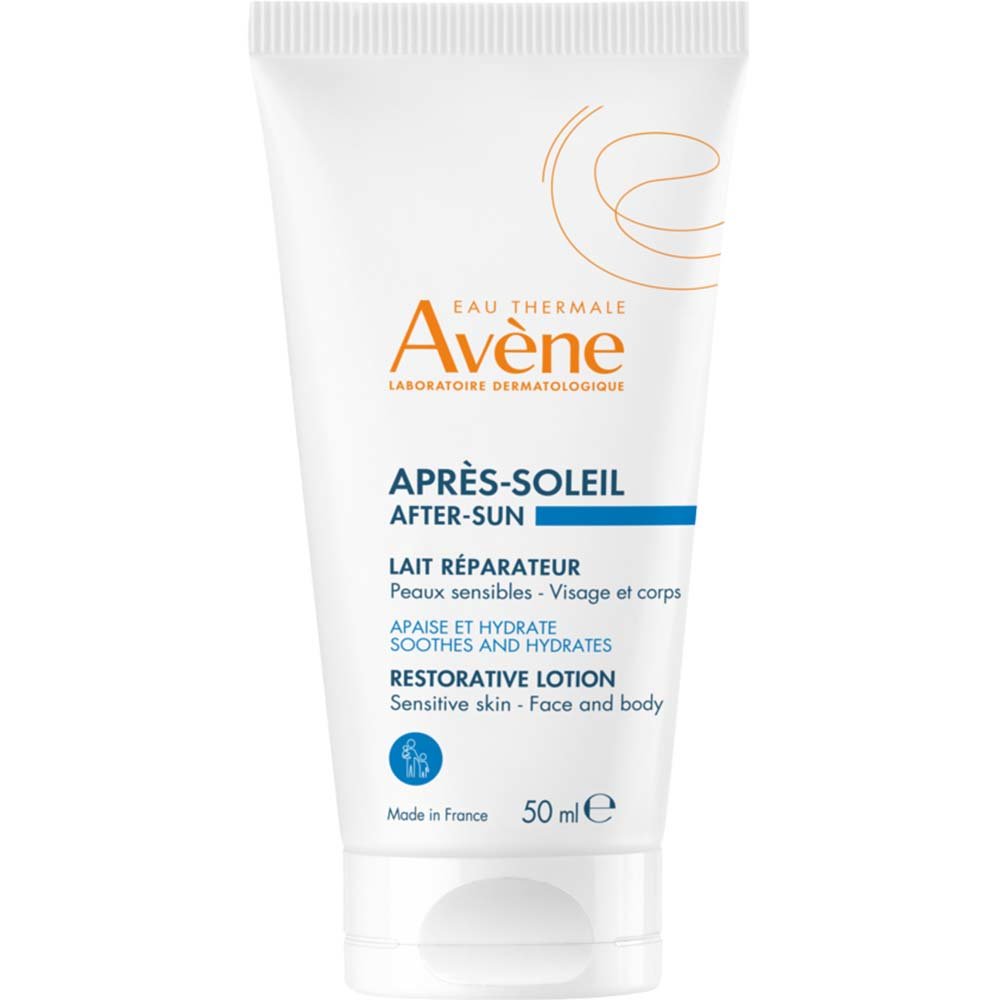 Avène Avene After Sun Restorative Lotion for Face & Body Travel Size Καταπραϋντική, Ενυδατική Λοσιόν Προσώπου - Σώματος για Μετά την Έκθεση στον Ήλιο, Κατάλληλη για Ευαίσθητες Επιδερμίδες 50ml