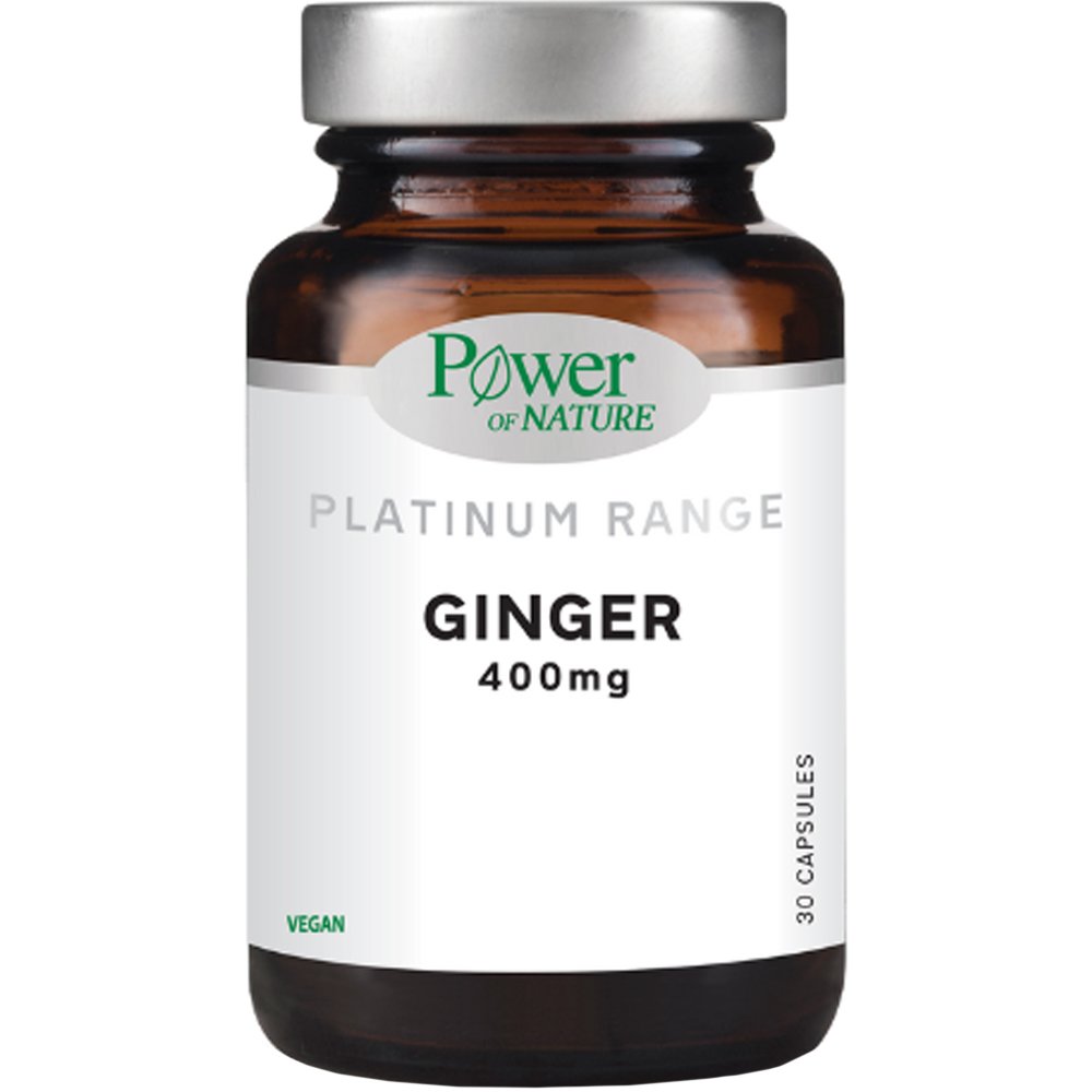 Power Health Power Health Platinum Range Ginger 400mg Συμπλήρωμα Διατροφής με Τζίντζερ για Αντιμετώπιση των Ήπιων Γαστρεντερικών Διαταραχών & της Ναυτίας 30caps