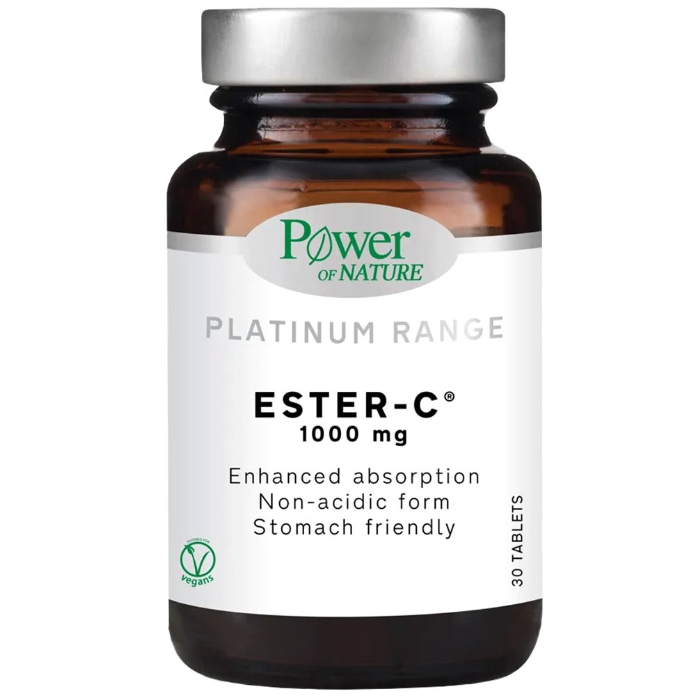 Power Health Power Health Platinum Range Ester C 1000mg Συμπλήρωμα Διατροφής Βιταμίνης C σε Εστερική Μορφή για Βέλτιστη Αφομοίωση από τον Οργανισμό 30tabs