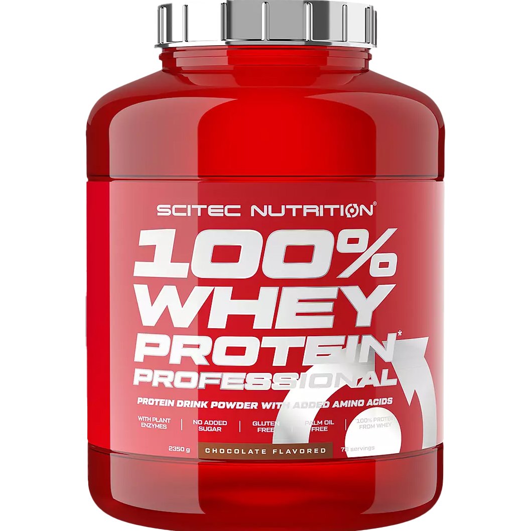 Scitec Nutrition 100% Whey Protein Professional Συμπλήρωμα Διατροφής με Καθαρή Πρωτεΐνη Ορού Γάλακτος Εμπλουτισμένη με Αμινοξέα & Γλουταμίνη 2350g - Chocolate φωτογραφία