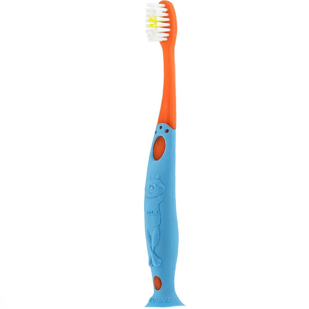 Pierre Fabre Oral Care Elgydium Kids Soft Toothbrush Πορτοκαλί - Γαλάζιο Μαλακή Οδοντόβουρτσα για Παιδιά 2 ως 6 Ετών 1 Τεμάχιο