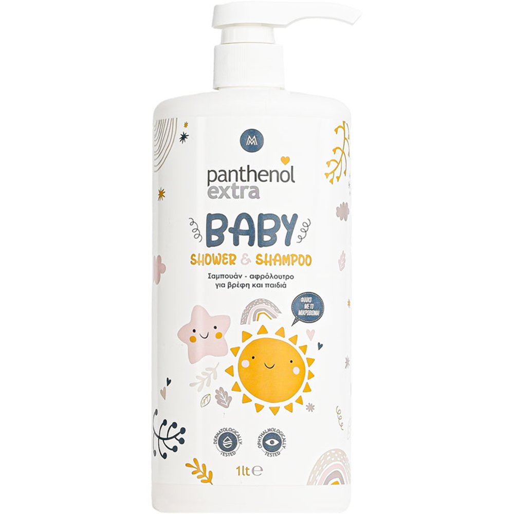 Medisei Panthenol Extra Baby Shower & Shampoo για Βρέφη & Παιδιά Κατάλληλο για Καθημερινή Χρήση 1Lt φωτογραφία