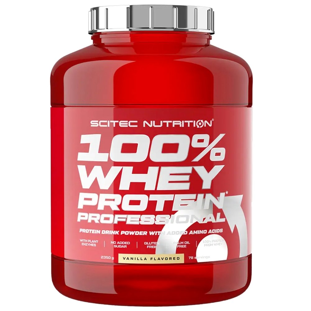 Scitec Nutrition Scitec Nutrition 100% Whey Protein Professional Συμπλήρωμα Διατροφής με Καθαρή Πρωτεΐνη Ορού Γάλακτος Εμπλουτισμένη με Αμινοξέα & Γλουταμίνη 2350g - Vanilla