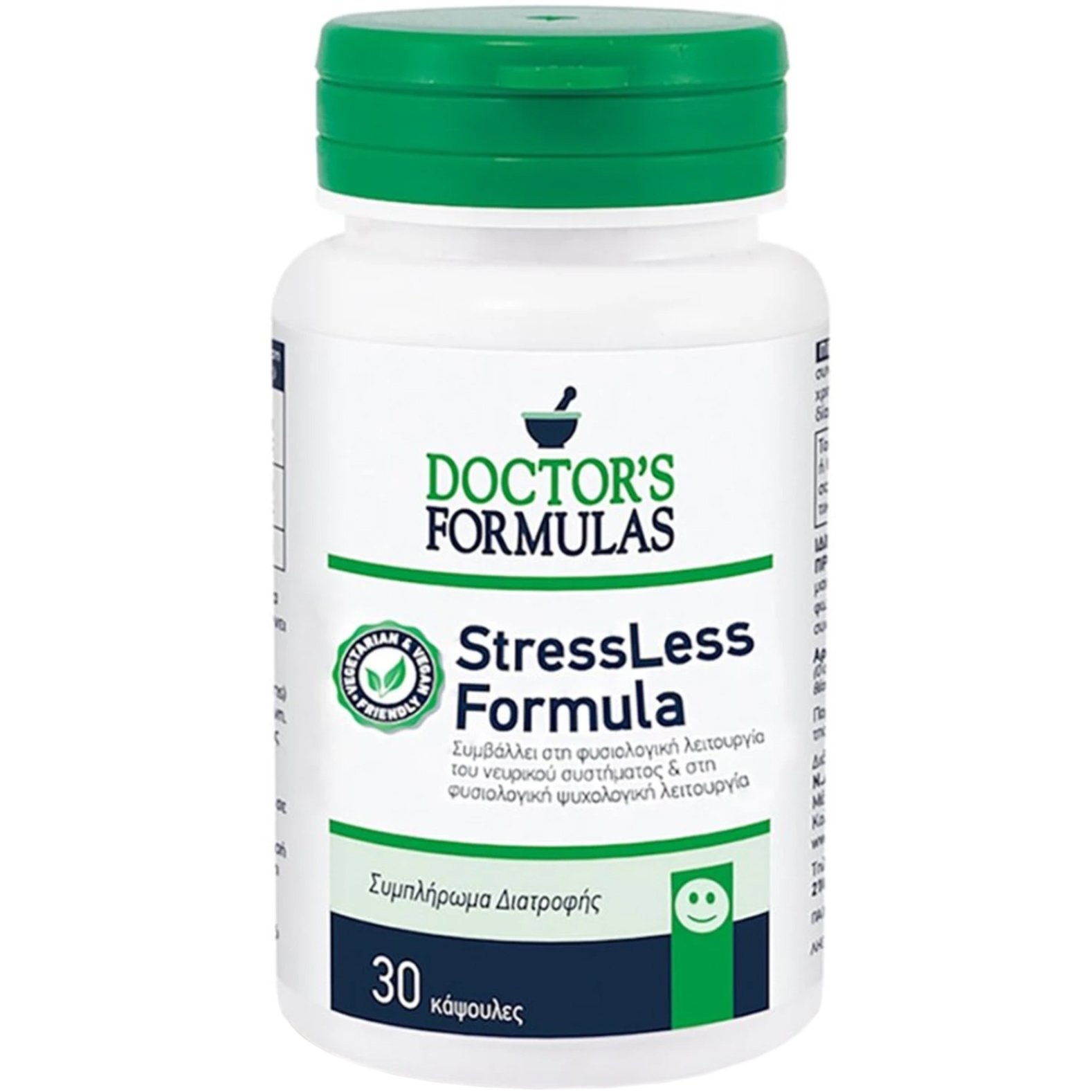 Doctor's Formulas Doctor's Formulas StressLess Formula Συμπλήρωμα Διατροφής με Μελισσόχορτο για τη Φυσιολογική Λειτουργία του Νευρικού Συστήματος & της Ψυχικής Λειτουργίας 30caps