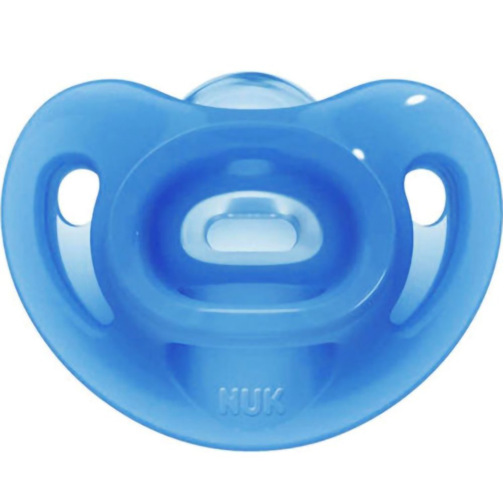 Nuk Sensitive Silicone Soother Μπλε 0-6m Πιπίλα από Σιλικόνη Εξαιρετικά Μαλακή & Εύκαμπτη 1 Τεμάχιο, Κωδ 10729139 φωτογραφία