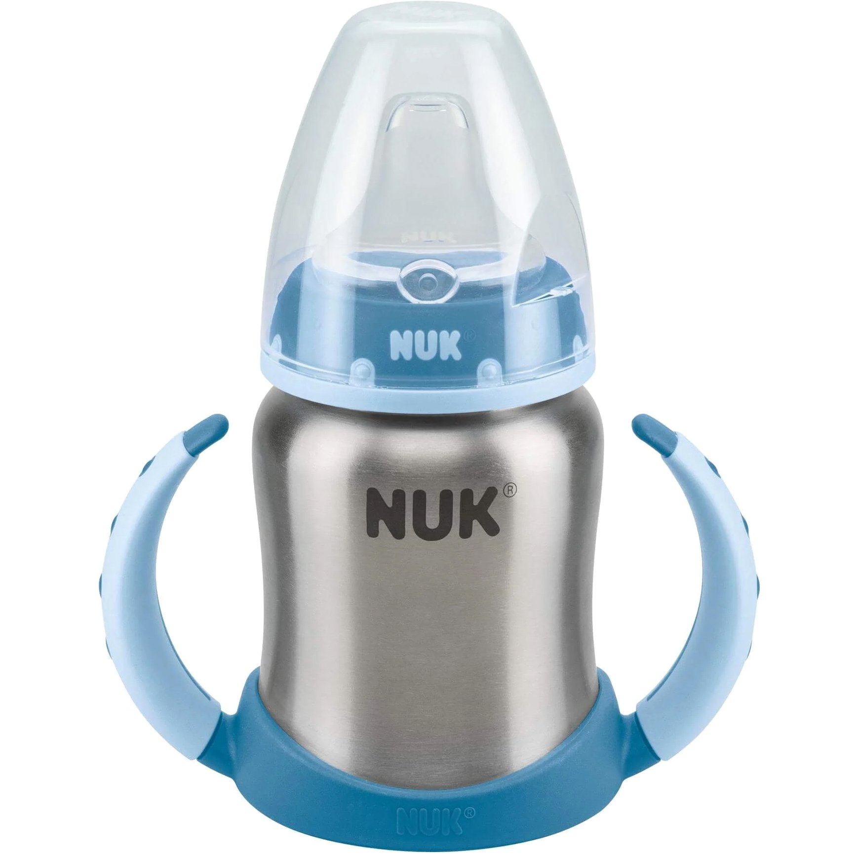 Nuk Nuk First Choice Learner Cup Μπλε Ανοξείδωτο Μπιμπερό Εκπαίδευσης 6-18m 125ml