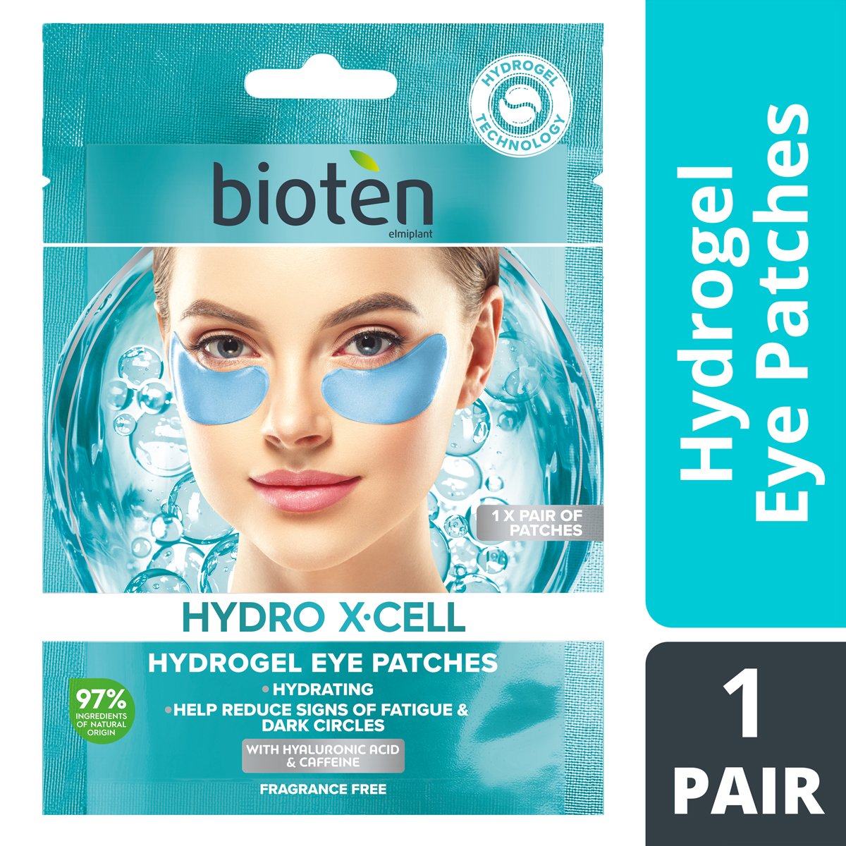 Bioten Bioten Hydro X-Cell Patches Patches Ματιών για Ενυδάτωση & Μείωση του Πρηξίματος, Μαύρων Κύκλων με Υαλουρονικό Οξύ & Καφεΐνη 1 Ζευγάρι