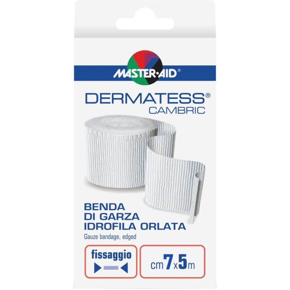 Master Aid Master Aid Dermatess Cambric Gauze Bandage 5cm x 7cm Αποστειρωμένη Γάζα με Υδρόφιλο Βαμβάκι 1 Τεμάχιο