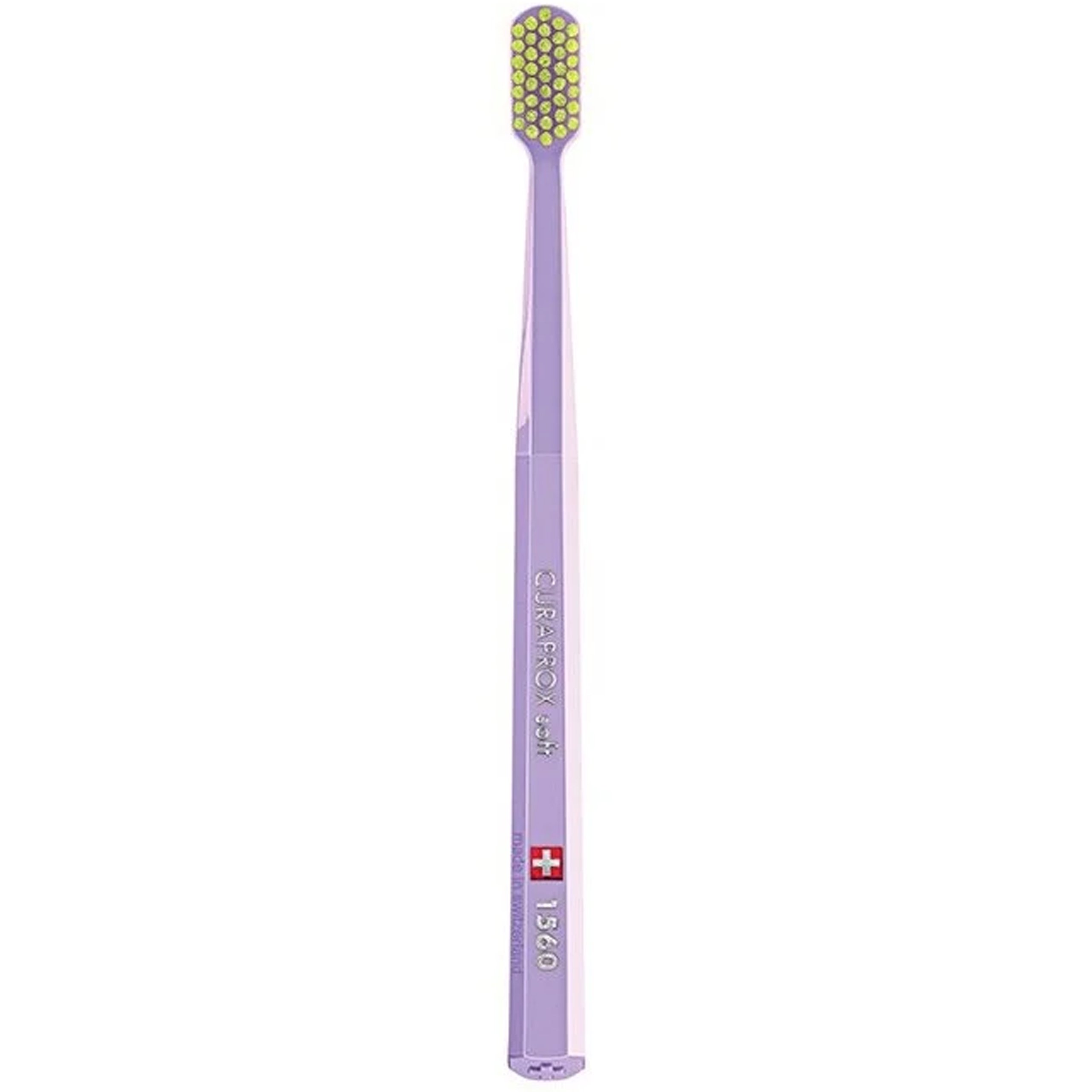 Curaprox CS 1560 Soft Toothbrush Λιλά – Λαχανί Χειροκίνητη Οδοντόβουρτσα με Μαλακές Ίνες για Βαθύ Καθαρισμό 1 Τεμάχιο