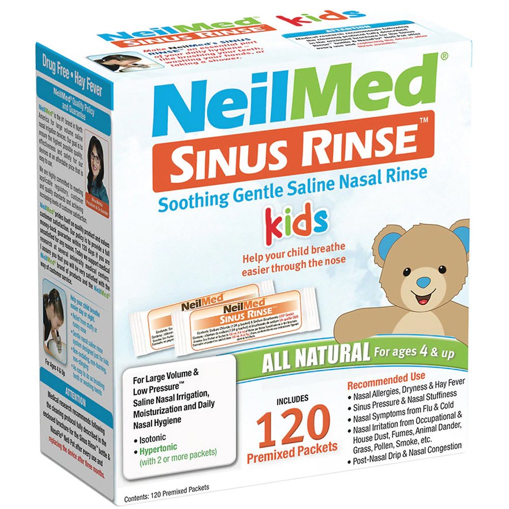 NeilMed NeilMed Sinus Rinse for Kids All Natural Ανταλλακτικά για Παιδικό Σύστημα Ρινικών Πλύσεων 4+ Years 120 Φακελίσκοι