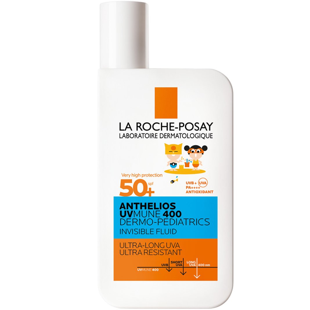 La Roche-Posay La Roche-Posay Anthelios UV Mune 400 Dermo-Pediatrics Invisible Fluid Spf50+ Travel Size Λεπτόρρευστο Παιδικό Αντηλιακό Πολύ Υψηλής Προστασίας Κατάλληλο & για Δέρματα με Τάση Ατοπίας 50ml