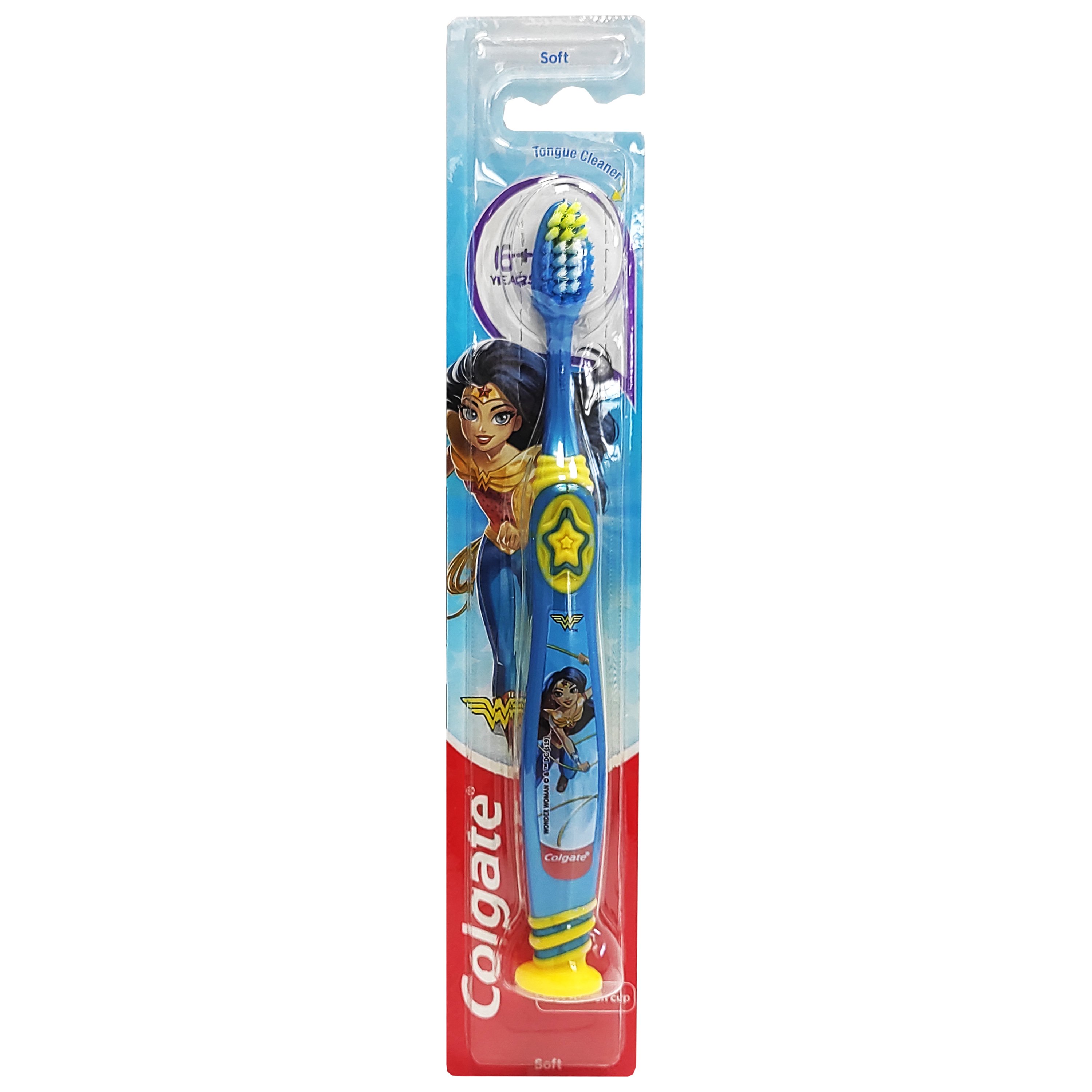 Colgate Colgate Kids Wonder Woman 6+ Years Soft Toothbrush Οδοντόβουρτσα Μαλακή Σχεδιασμένη για τις Ανάγκες των Παιδιών 6 Ετών & Άνω 1 Τεμάχιο - Κίτρινο