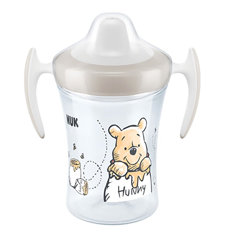 Nuk Nuk Trainer Cup 6m+ Winnie the Pooh Κύπελλο Εκμάθησης με Μαλακό Ρύγχος και Χεράκια Από 6 Μηνών 230ml