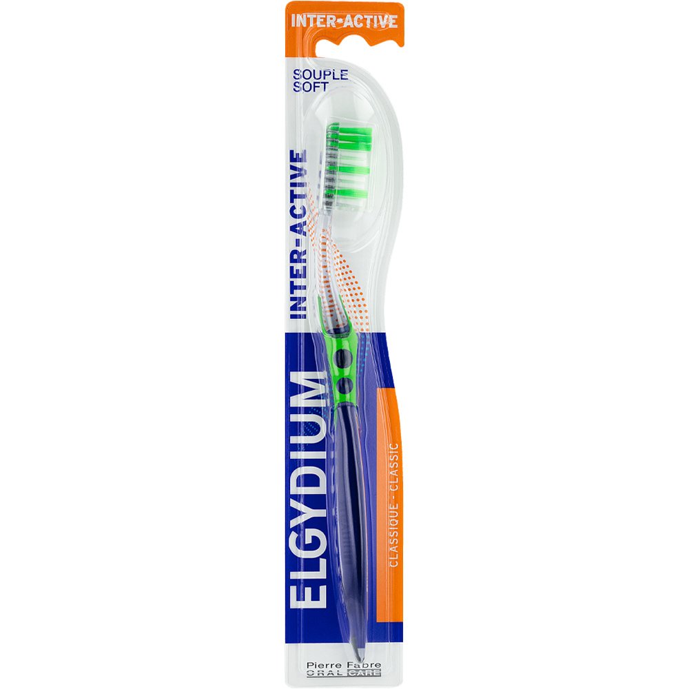 Elgydium Interactive Dure Hard Toothbrush Σκληρή Οδοντόβουρτσα με Δύο Μήκη Ινών για Βέλτιστο Καθαρισμό 1 Τεμάχιο – Πράσινο