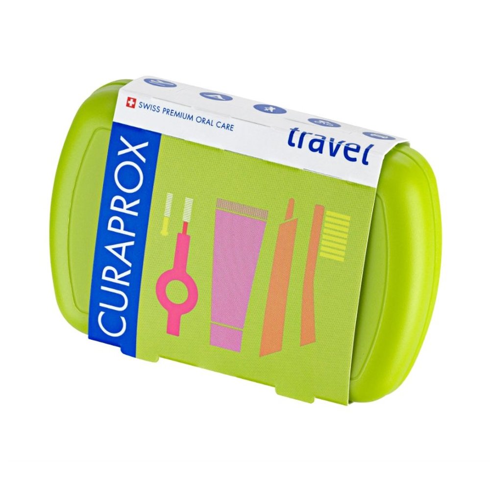 Curaprox Travel Set Green Σετ Ταξιδίου Στοματικής Φροντίδας σε Πράσινο Χρώμα 1 Τεμάχιο