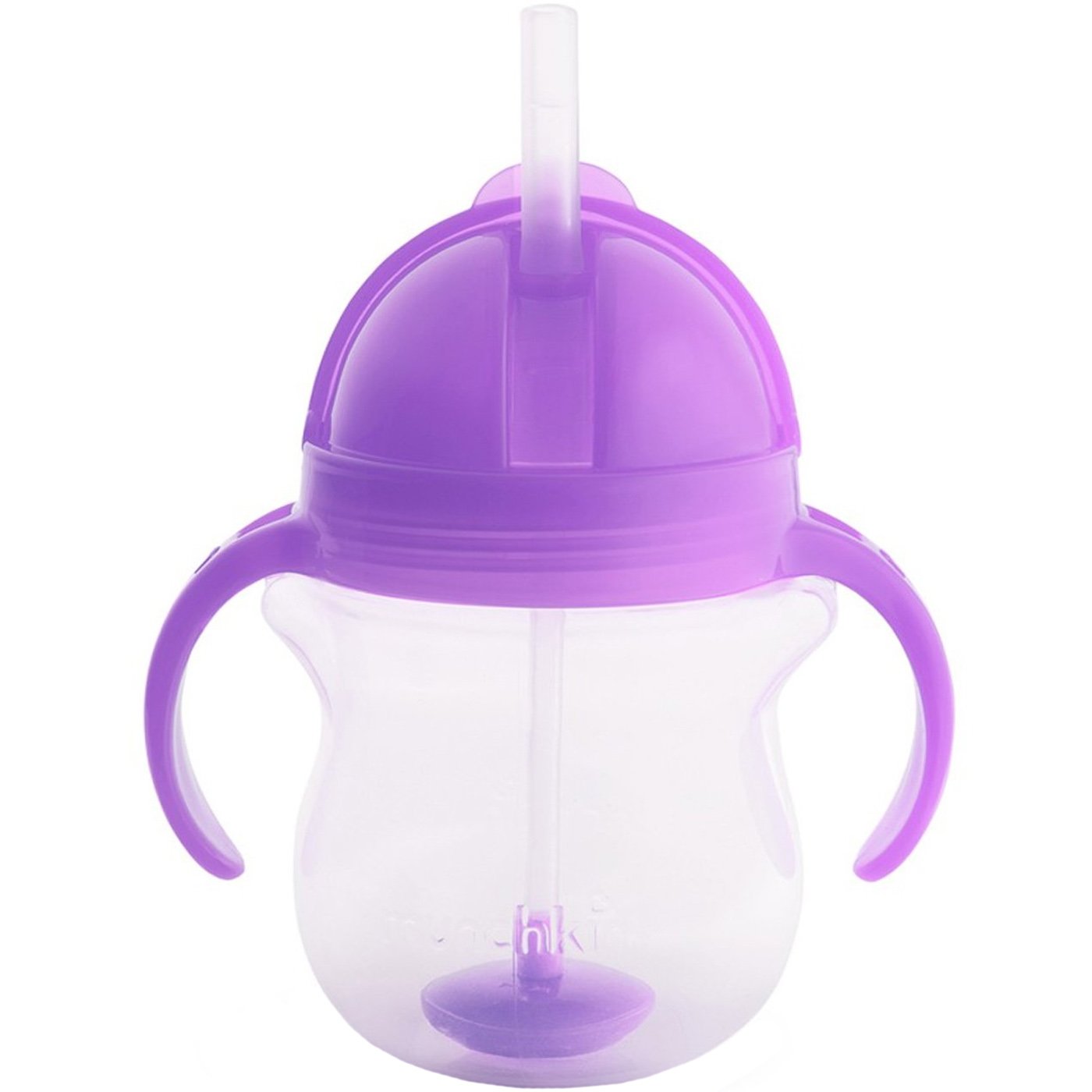 Munchkin Click Lock Tip & Sip Straw Cup 6m+ Ποτήρι με Ευέλικτο Καλαμάκι 207ml - Μωβ φωτογραφία