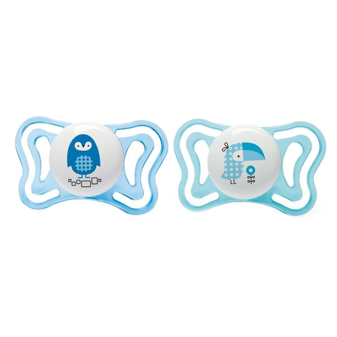 Chicco Silicone Soother Physio Forma Light 2-6m Ελαφριά Πιπίλα Σιλικόνης από 2 Έως 6 Μηνών 2 Τεμάχια - Μπλε/ Γαλάζιο φωτογραφία