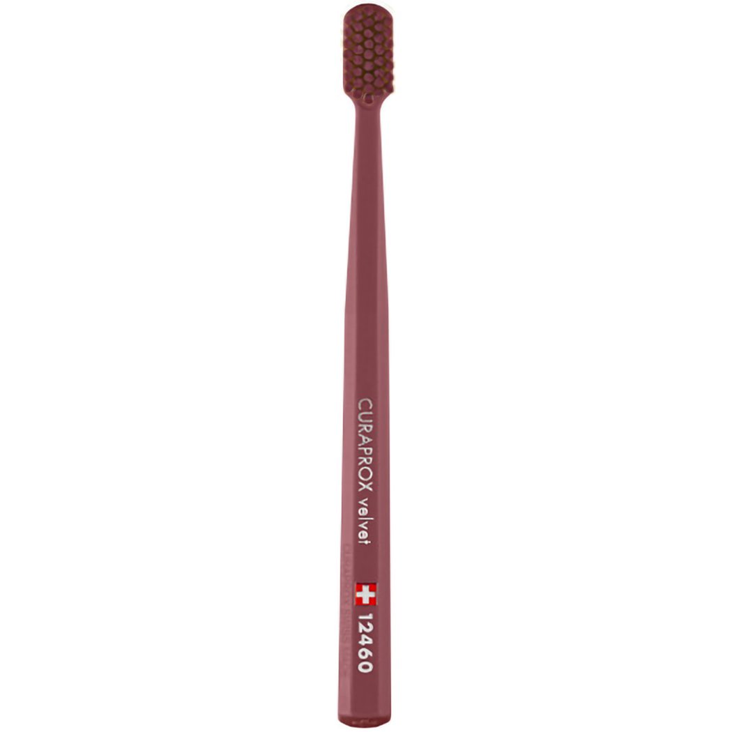 Curaprox CS 12460 Velvet Toothbrush Οδοντόβουρτσα με Εξαιρετικά Απαλές & Πυκνές Ίνες Curen για Πολύ Ευαίσθητα Δόντια 1 Τεμάχιο – Κεραμιδί / Κεραμιδί