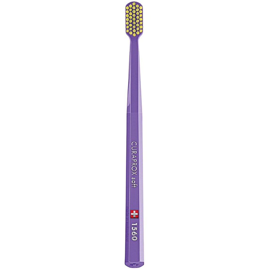 Curaprox CS 1560 Soft Toothbrush Χειροκίνητη Οδοντόβουρτσα με Μαλακές Ίνες για Βαθύ Καθαρισμό 1 Τεμάχιο – Μωβ / Κίτρινο