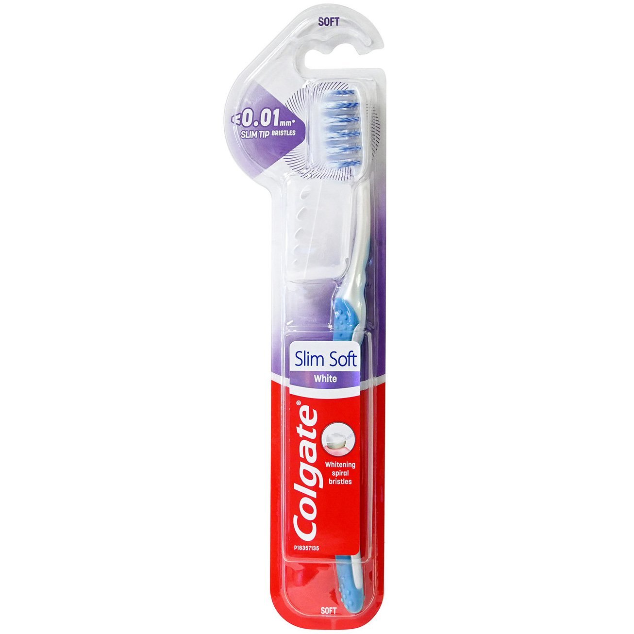 Colgate Slim Soft White 0.01mm Μαλακή Οδοντόβουρτσα με Πολύ Λεπτές Ίνες για Βαθύ Καθαρισμό 1 Τεμάχιο – Μπλε