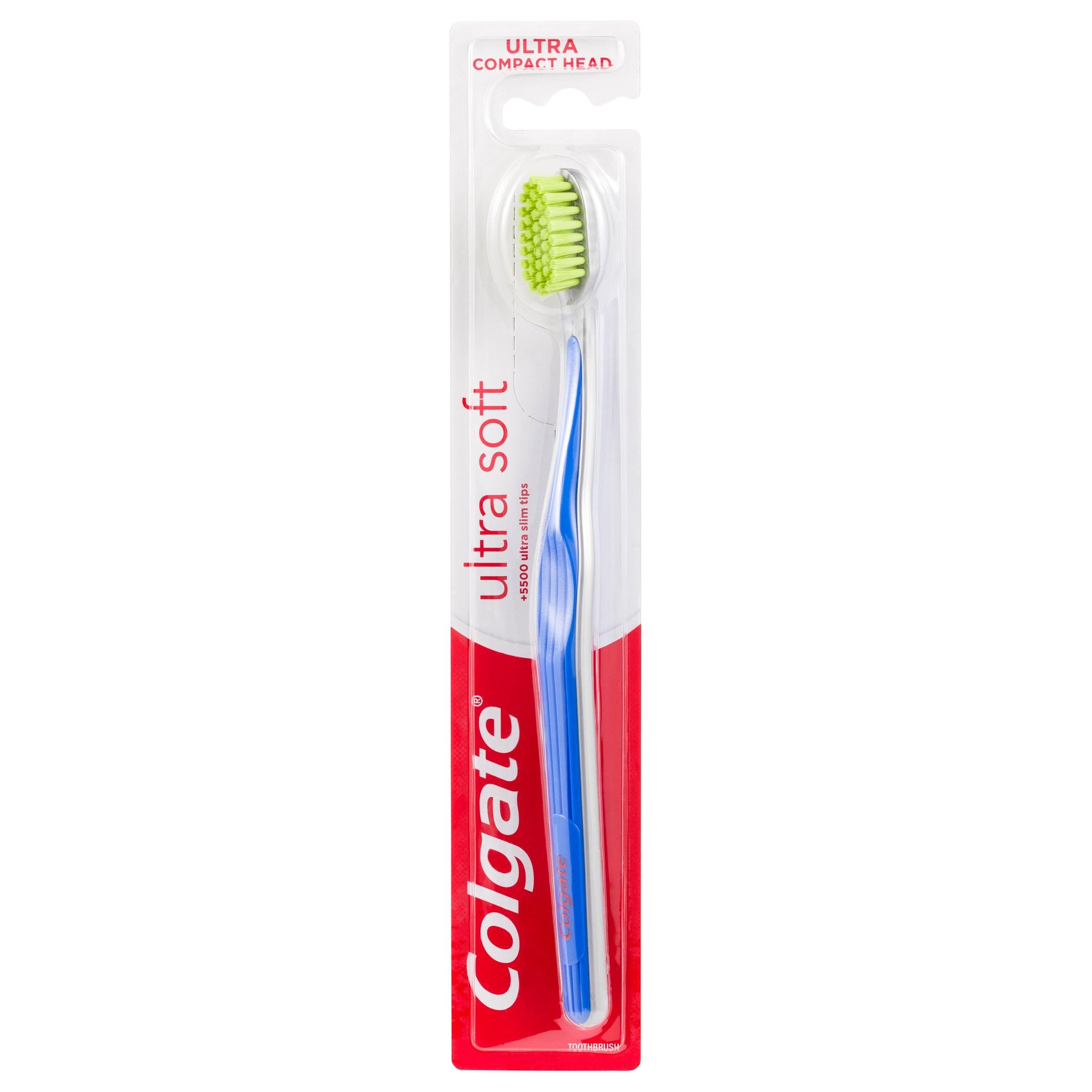 Colgate Ultra Soft Toothbrush Οδοντόβουρτσα με Πολύ Μαλακές Ίνες, Κατά της Πλάκας & των Επιφανειακών Χρωματικών Λεκέδων 1 Τεμάχιο – Μπλε