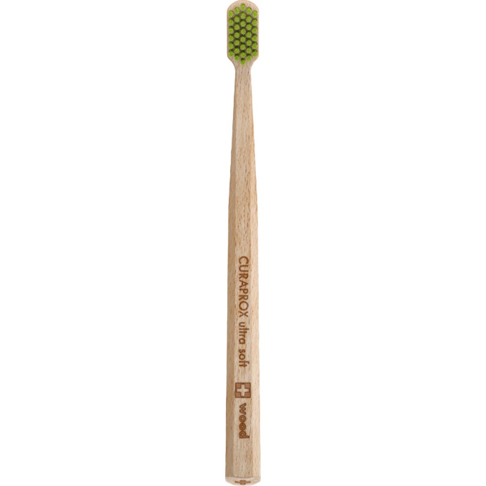 Curaprox CS Wood 4440 Ultra Soft Toothbrush Μαλακή Οδοντόβουρτσα Κατασκευασμένη Από Ανθεκτικό Ξύλο Οξιάς 1 Τεμάχιο - Πράσινο φωτογραφία