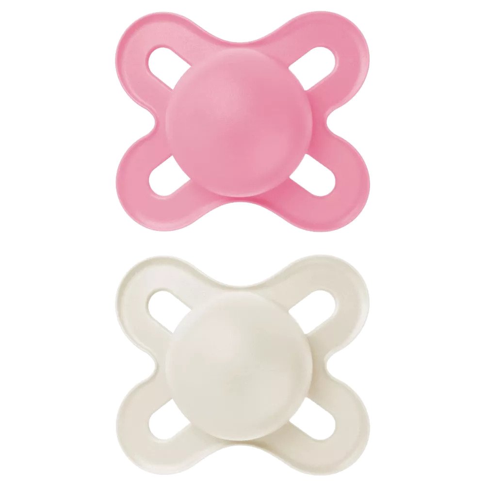 Mam Original Start Silicone Soother 0-2m Ορθοδοντική Πιπίλα Σιλικόνης με Θήκη Μεταφοράς 2 Τεμάχια, Κωδ 078SGc - Φούξια / Γκρι φωτογραφία