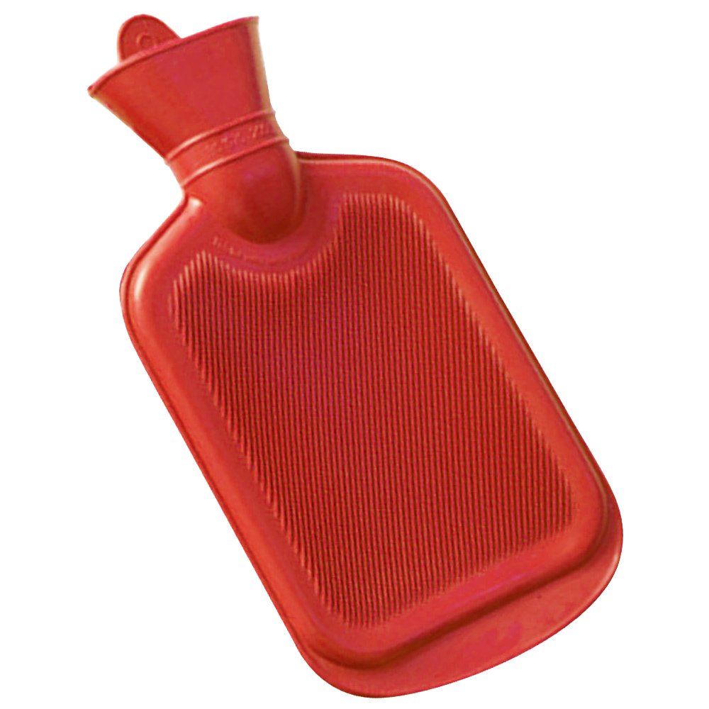 Alfacare Alfacare Hot Water Bottle Θερμοφόρα Νερού με Ραβδώσεις 2L - Κόκκινο