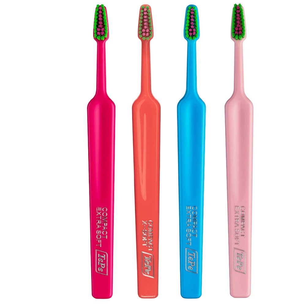 Tepe Colour Compact Extra Soft Toothbrush Οδοντόβουρτσα με Πολύ Μαλακές Ίνες & Μικρό Μέγεθος Κεφαλής 4 Τεμάχια – Multicolor 10